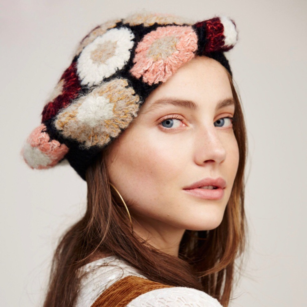 Emilime for Free People Flower Beret